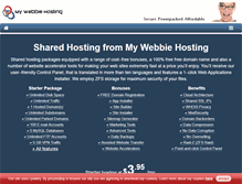 Tablet Screenshot of mywebbiehosting.com